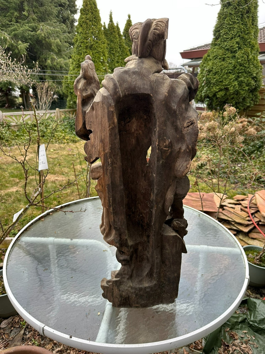 Neo Barock Heiligenfigur Heiliger Florian handgeschnitzt 96cm 20 tes