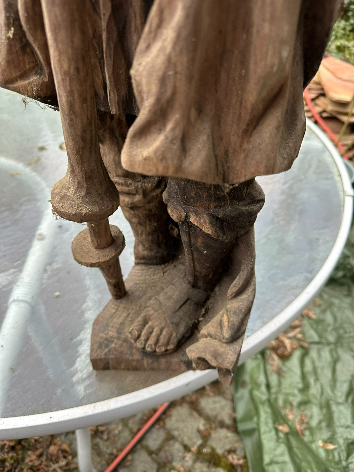 Neo Barock Heiligenfigur Heiliger Florian handgeschnitzt 96cm 20 tes