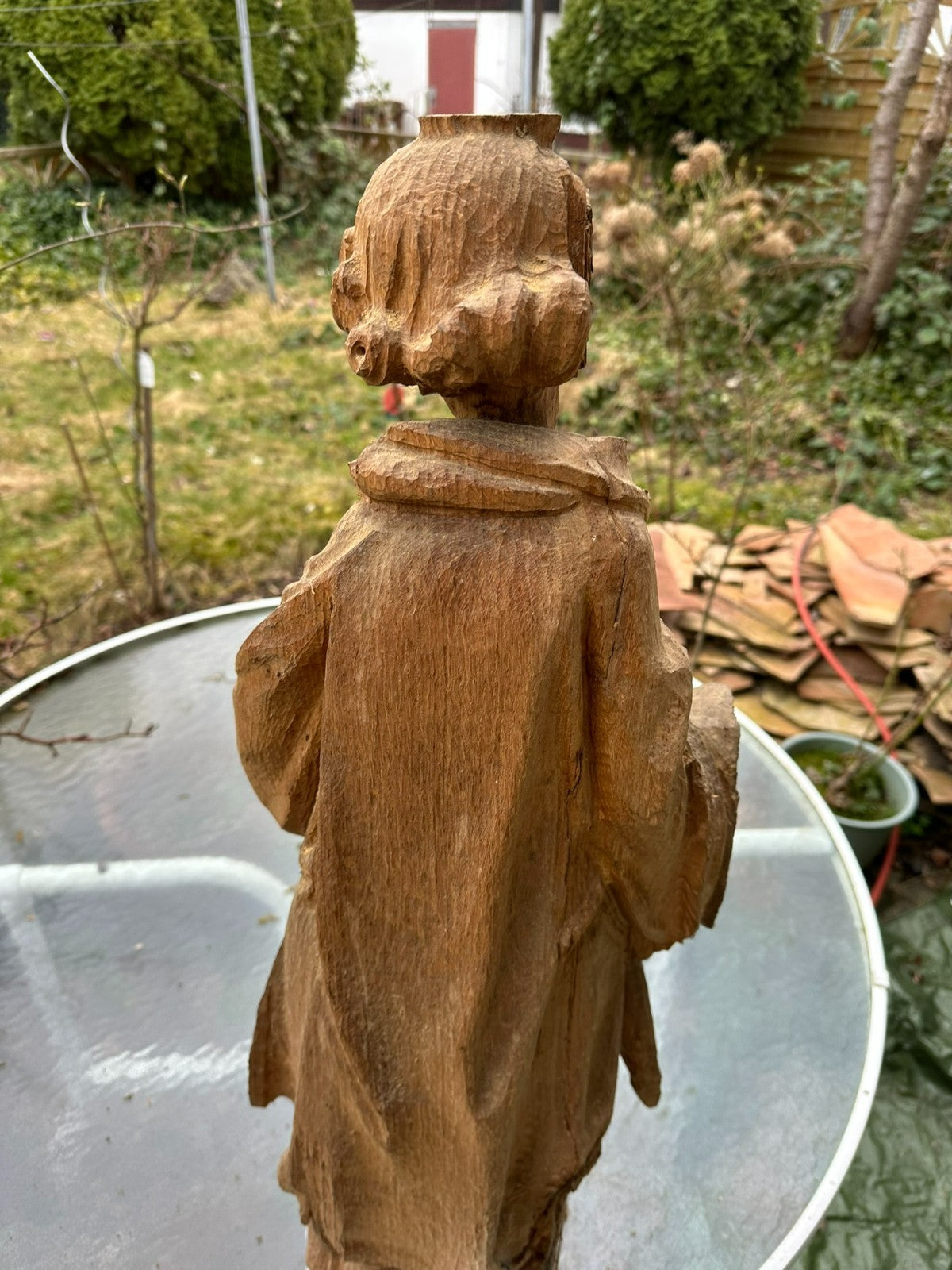 Neo Gotik Heiligenfigur Eiche handgeschnitzt 80cm 20 tes