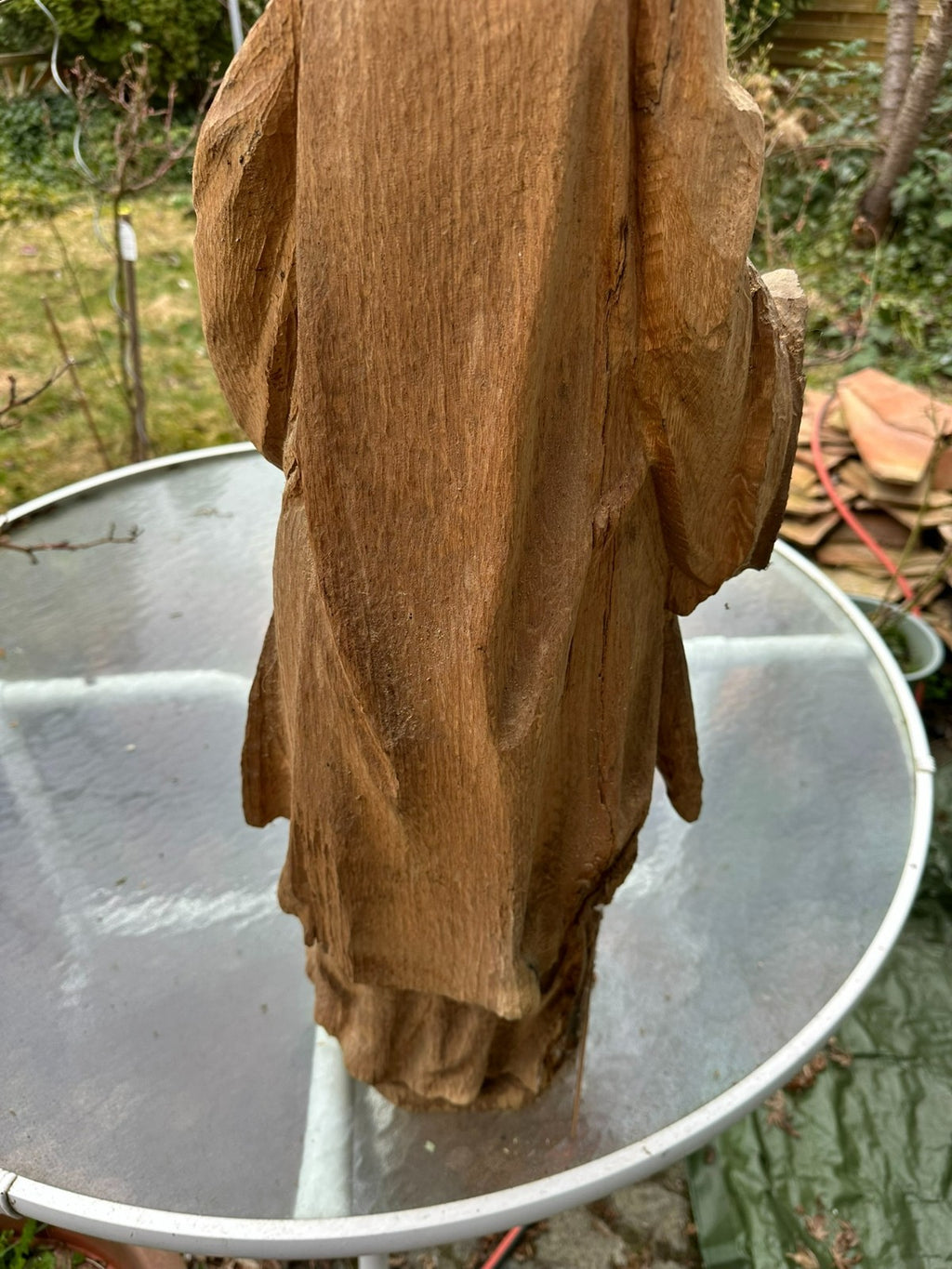 Neo Gotik Heiligenfigur Eiche handgeschnitzt 80cm 20 tes