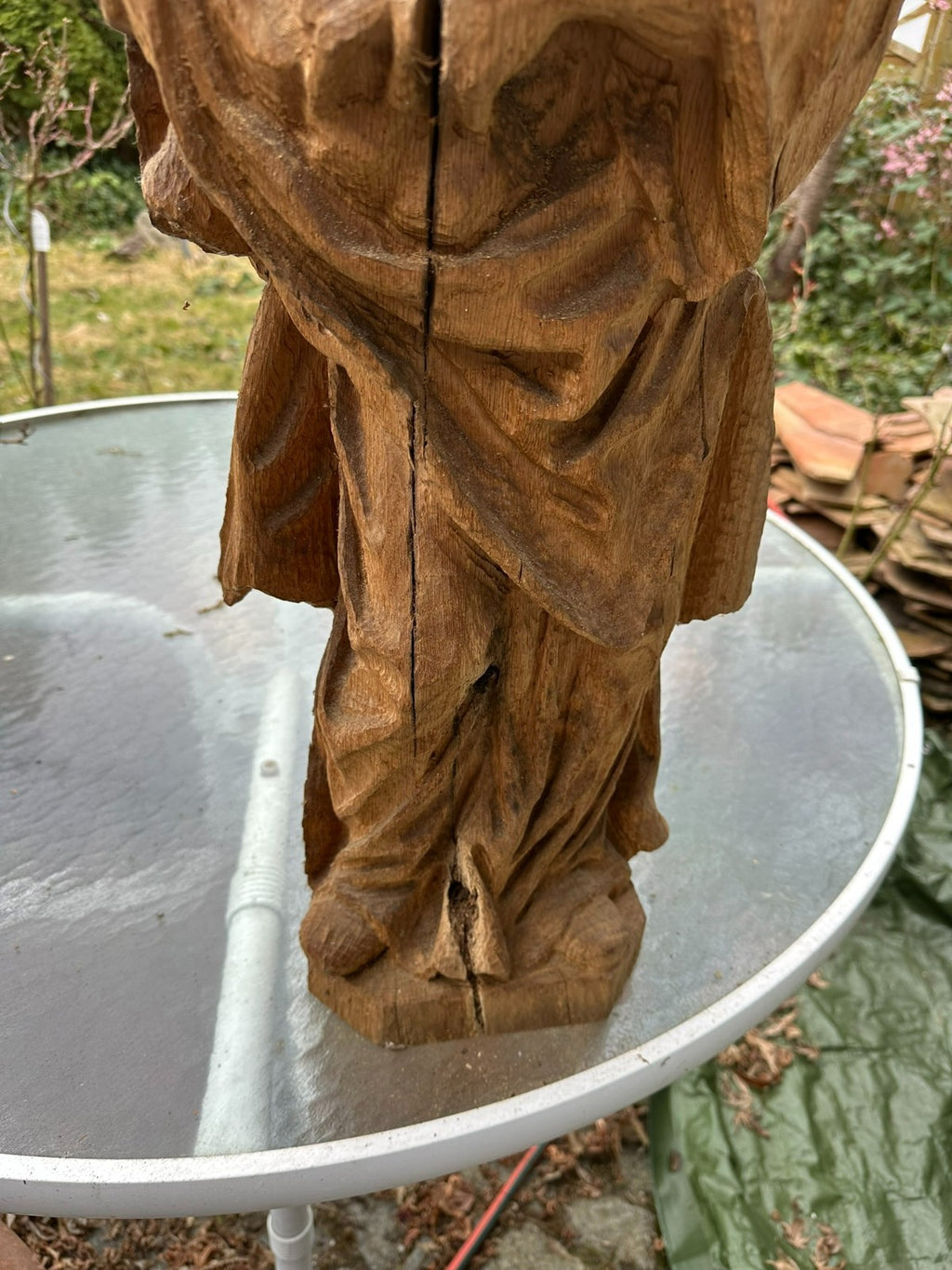 Neo Gotik Heiligenfigur Eiche handgeschnitzt 80cm 20 tes