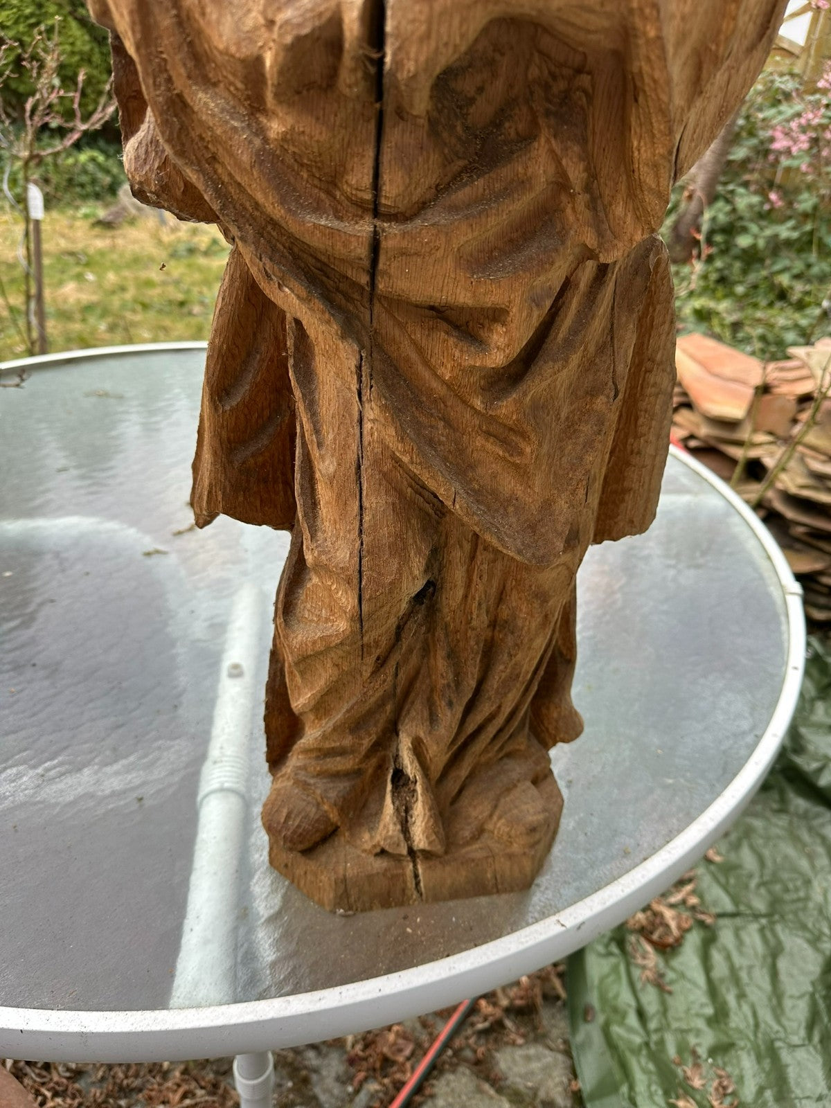 Neo Gotik Heiligenfigur Eiche handgeschnitzt 80cm 20 tes