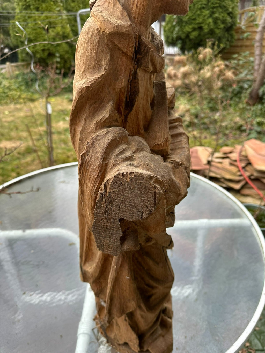 Neo Gotik Heiligenfigur Eiche handgeschnitzt 80cm 20 tes