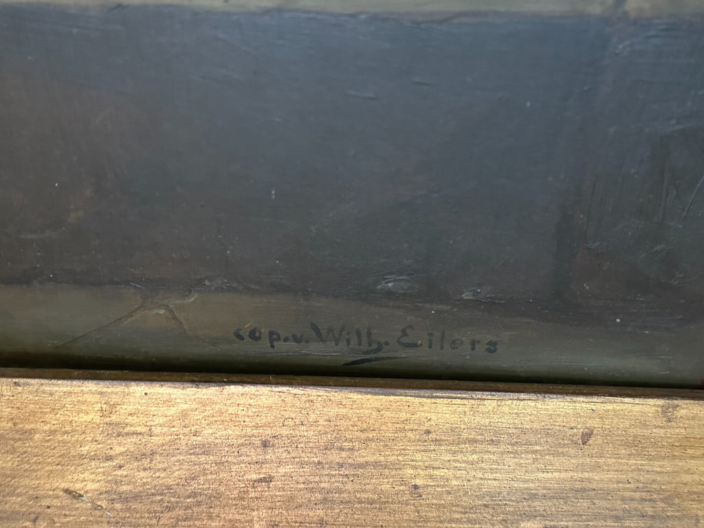 Wilhelm Eilers (1857-1919) Hauptwerk Ölgemälde Kopie nach Dürer Heilige Familie