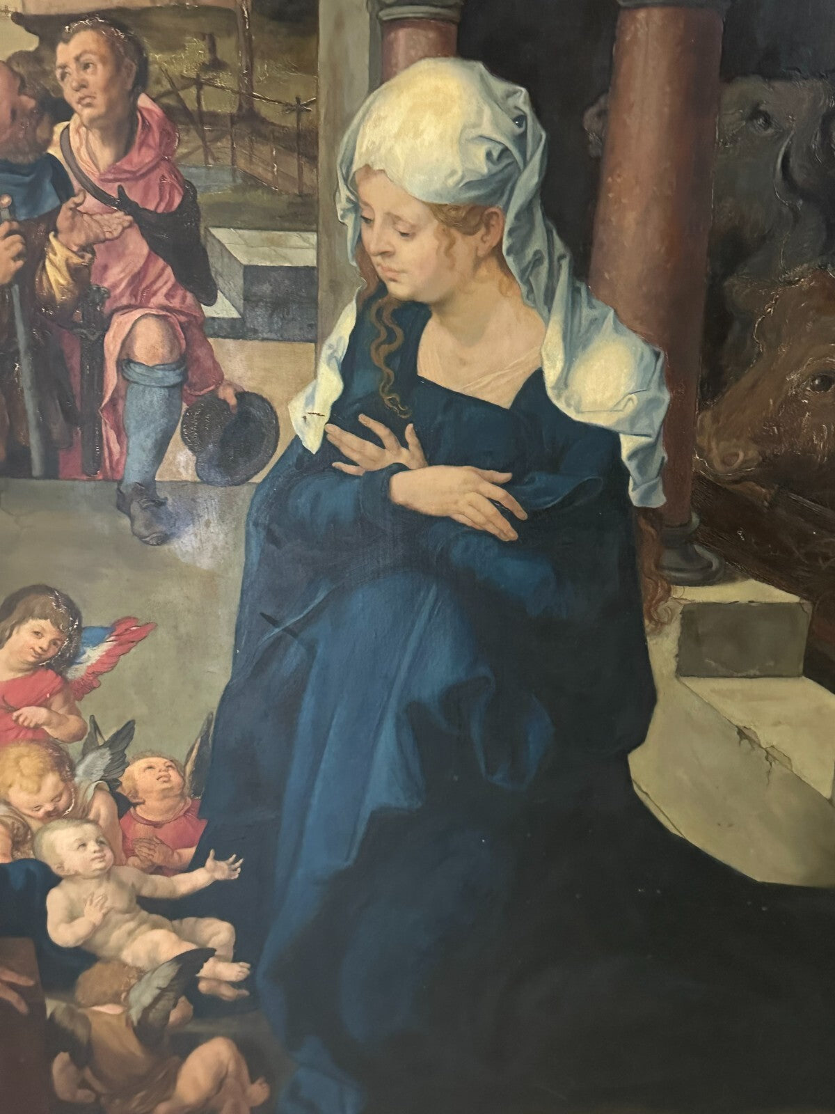 Wilhelm Eilers (1857-1919) Hauptwerk Ölgemälde Kopie nach Dürer Heilige Familie