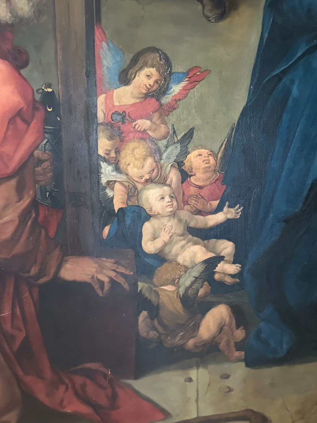 Wilhelm Eilers (1857-1919) Hauptwerk Ölgemälde Kopie nach Dürer Heilige Familie