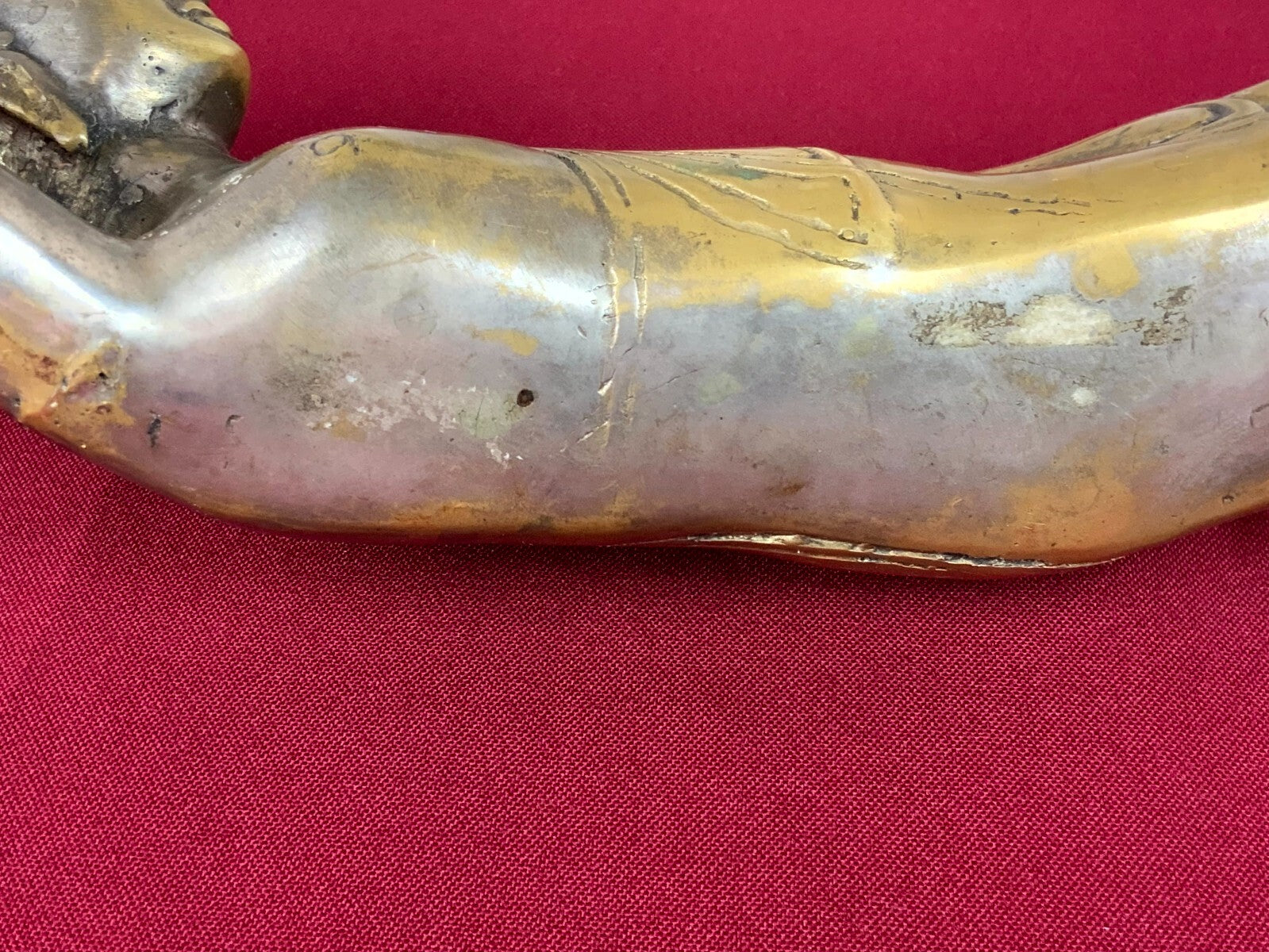 Antike Figur liegende Bodhisattva Guanyin Parinirvana Thailand 19 tes Jhdt