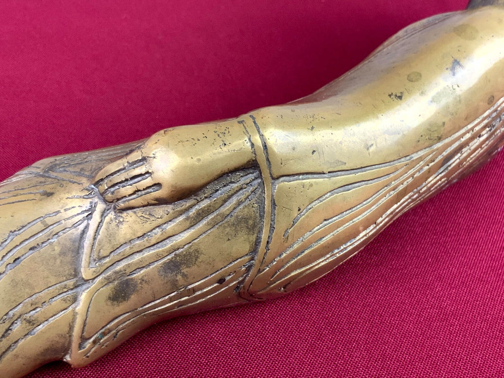 Antike Figur liegende Bodhisattva Guanyin Parinirvana Thailand 19 tes Jhdt
