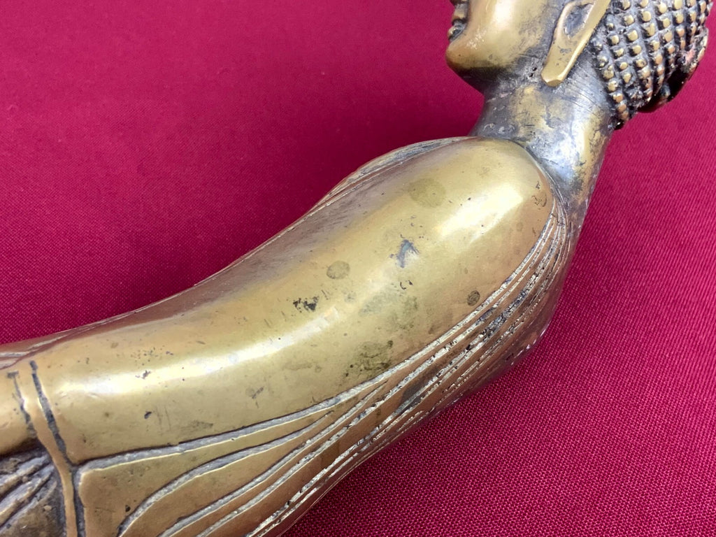 Antike Figur liegende Bodhisattva Guanyin Parinirvana Thailand 19 tes Jhdt