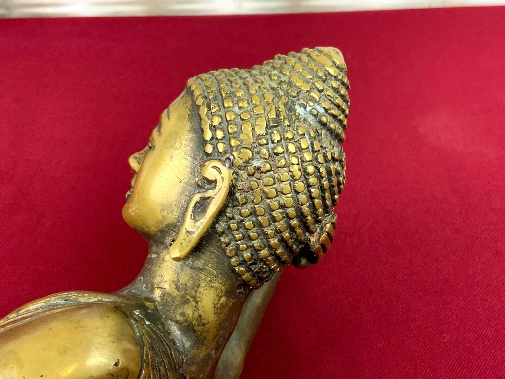 Antike Figur liegende Bodhisattva Guanyin Parinirvana Thailand 19 tes Jhdt