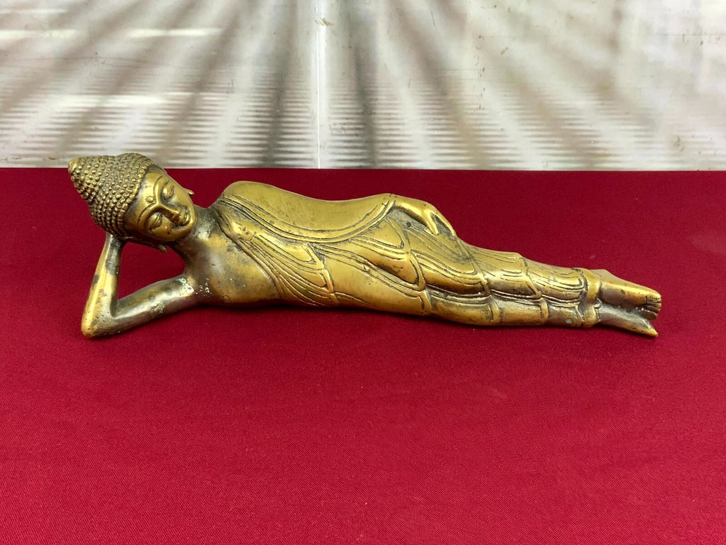ANTIKE FIGUR LIEGENDE BODHISATTVA GUANYIN PARINIRVANA THAILAND 19 TES JHDT