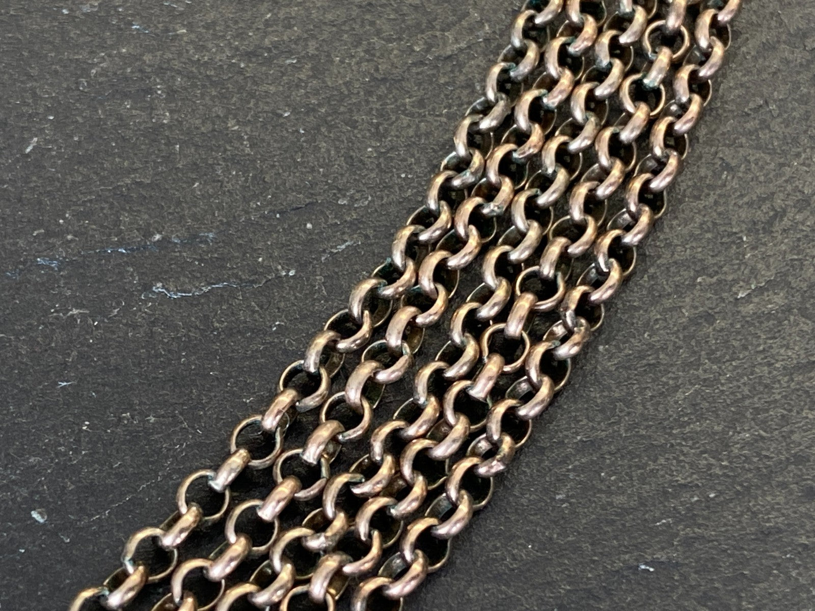 Antike Halskette Kropfkette Trachtenkette Sterling Silber vergoldet Granat 19JH