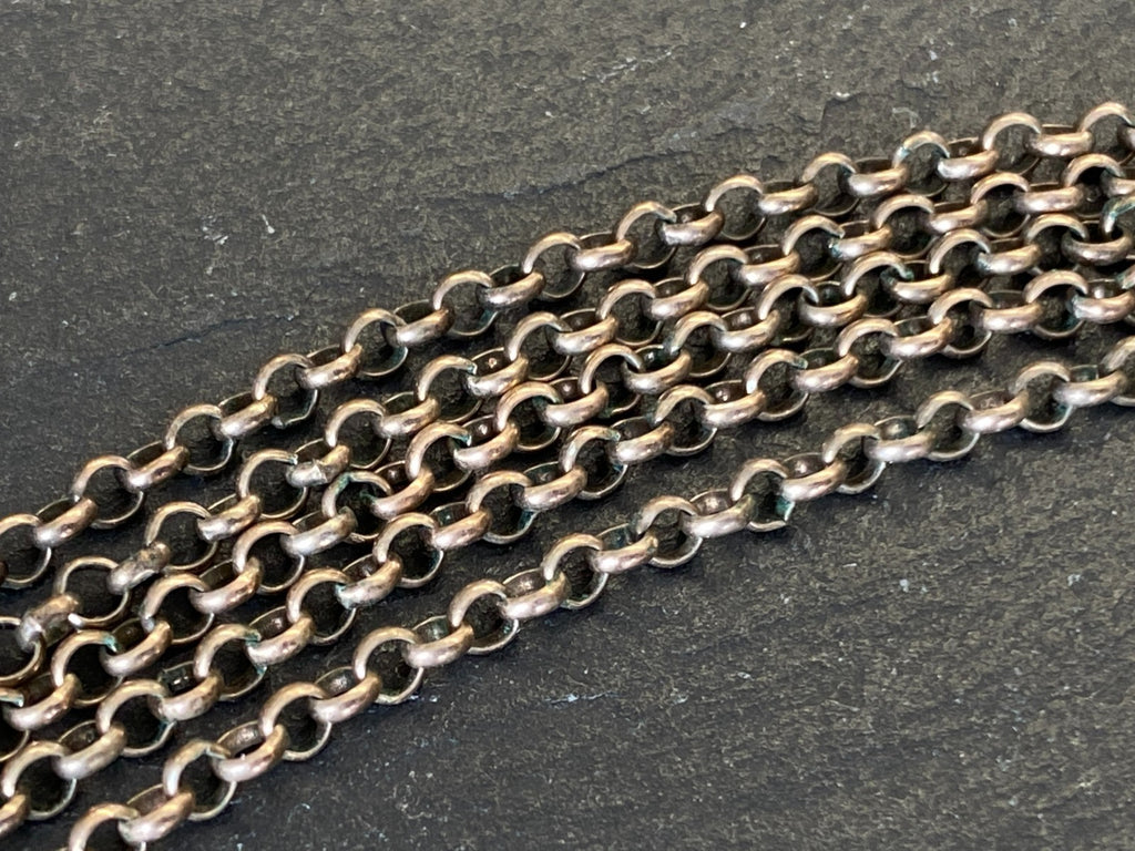 Antike Halskette Kropfkette Trachtenkette Sterling Silber vergoldet Granat 19JH