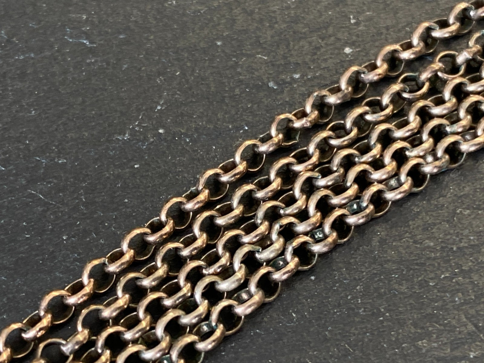 Antike Halskette Kropfkette Trachtenkette Sterling Silber vergoldet Granat 19JH
