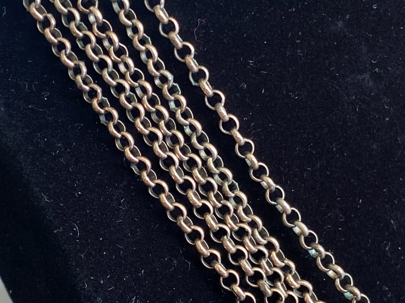 Antike Halskette Kropfkette Trachtenkette Sterling Silber vergoldet Granat 19JH