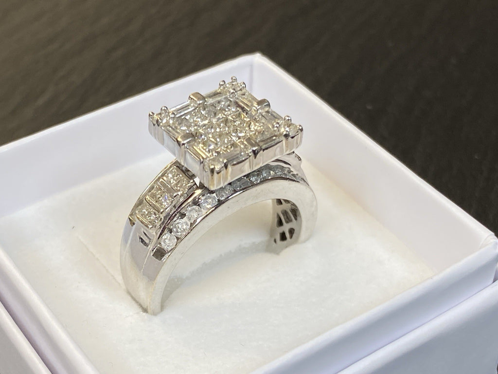 Herausragender Ring mit Diamanten Weissgold 585 Grösse 62,5 1,94ct P/f 9,29g