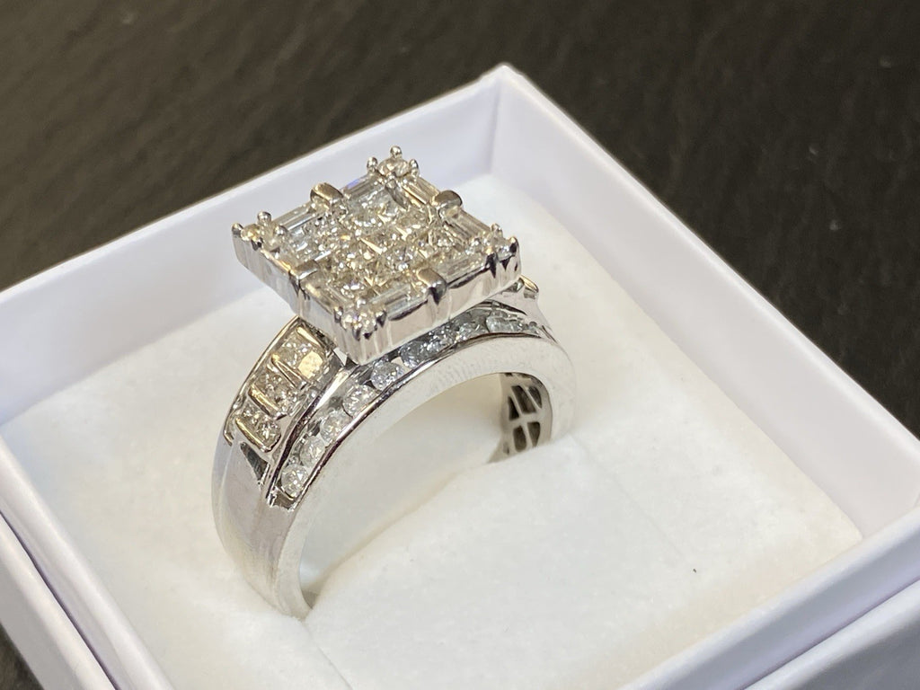 Herausragender Ring mit Diamanten Weissgold 585 Grösse 62,5 1,94ct P/f 9,29g