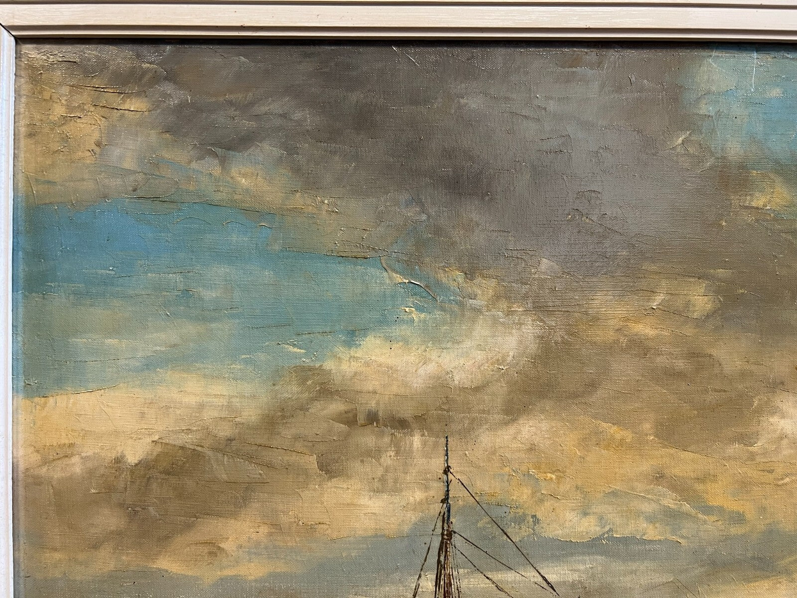 Ölgemälde Hafen Amsterdam 60x100cm Hans Lenteman (1876-1953)