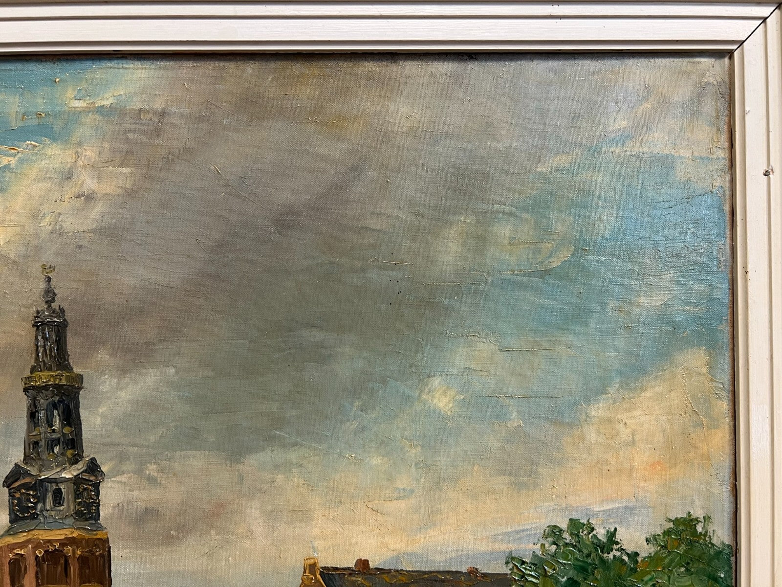 Ölgemälde Hafen Amsterdam 60x100cm Hans Lenteman (1876-1953)