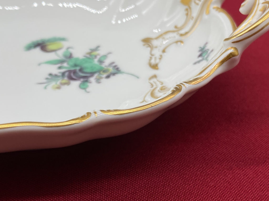 Rokoko Porzellan Schale mit Henkeln Nymphenburg Top Zustand handbemalt