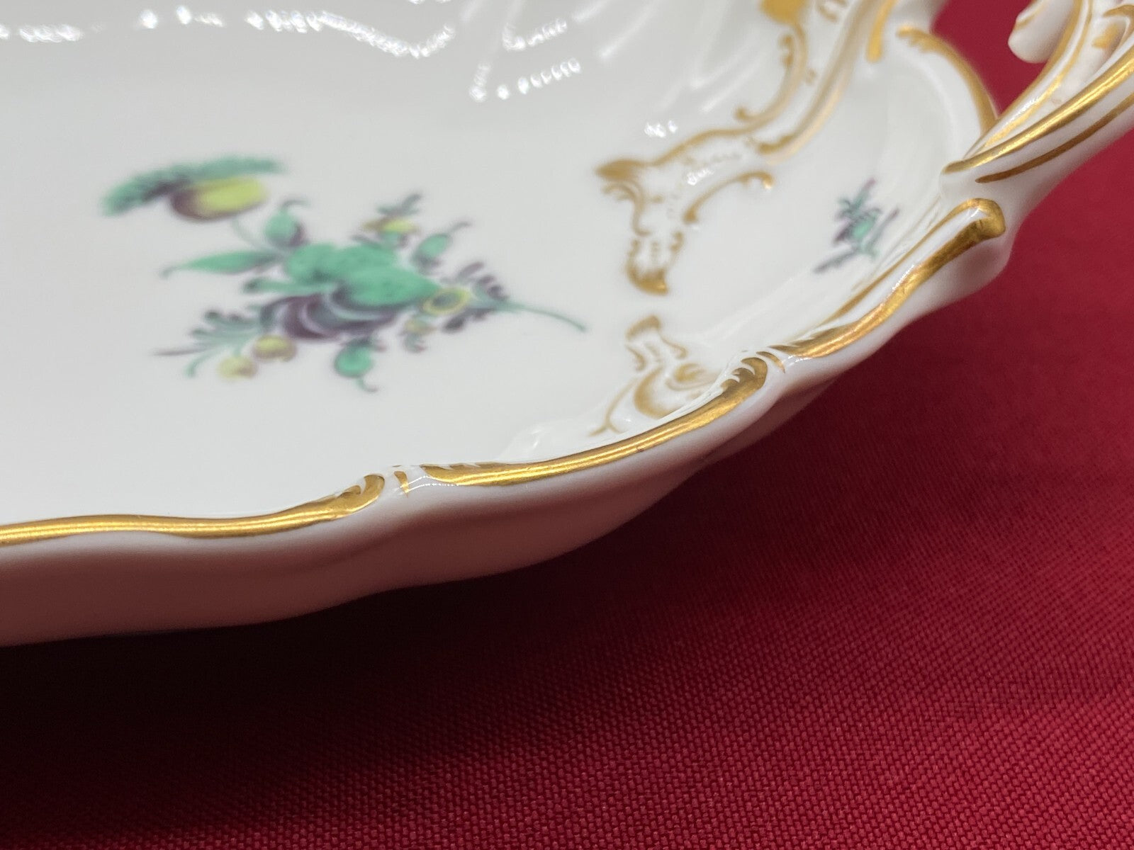 Rokoko Porzellan Schale mit Henkeln Nymphenburg Top Zustand handbemalt