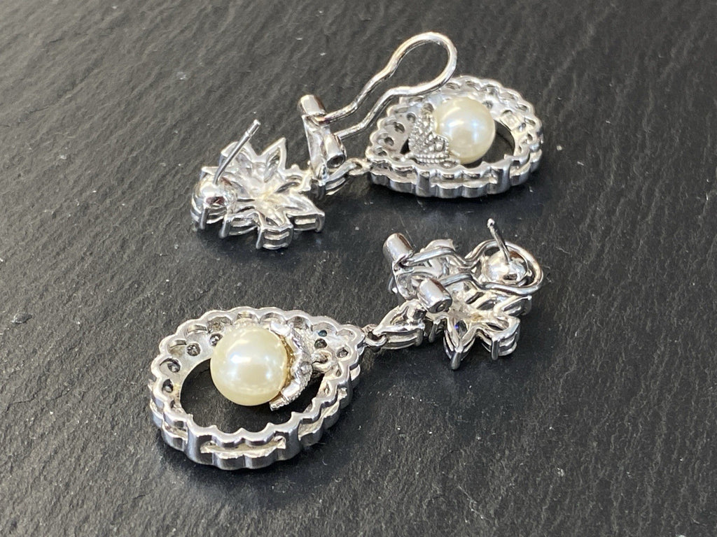 Schmuckset Schmuck Set Modeschmuck 925 Sterling Silber Glas Kunstperlen Perlen