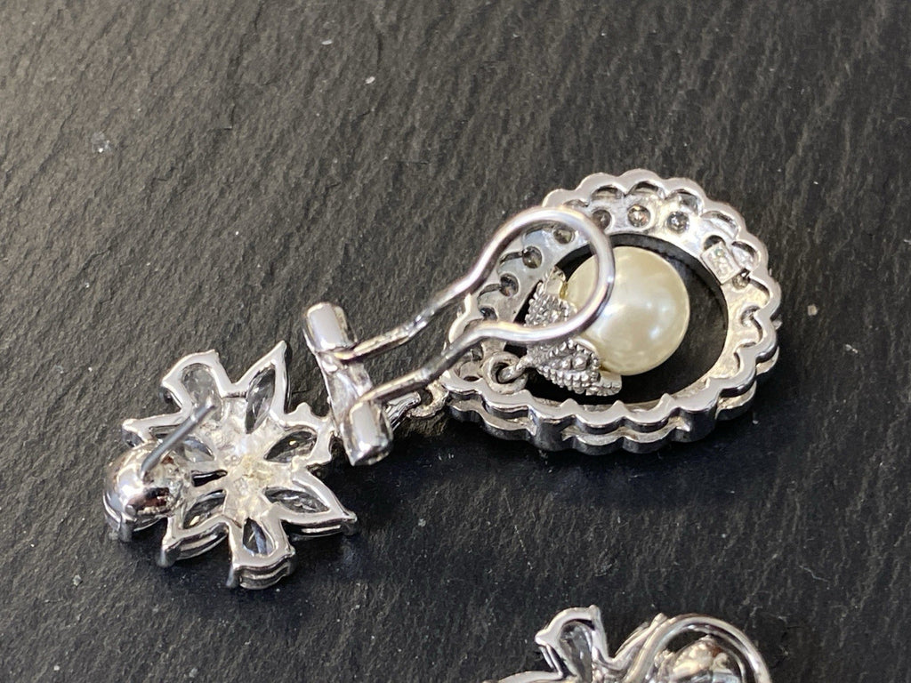 Schmuckset Schmuck Set Modeschmuck 925 Sterling Silber Glas Kunstperlen Perlen