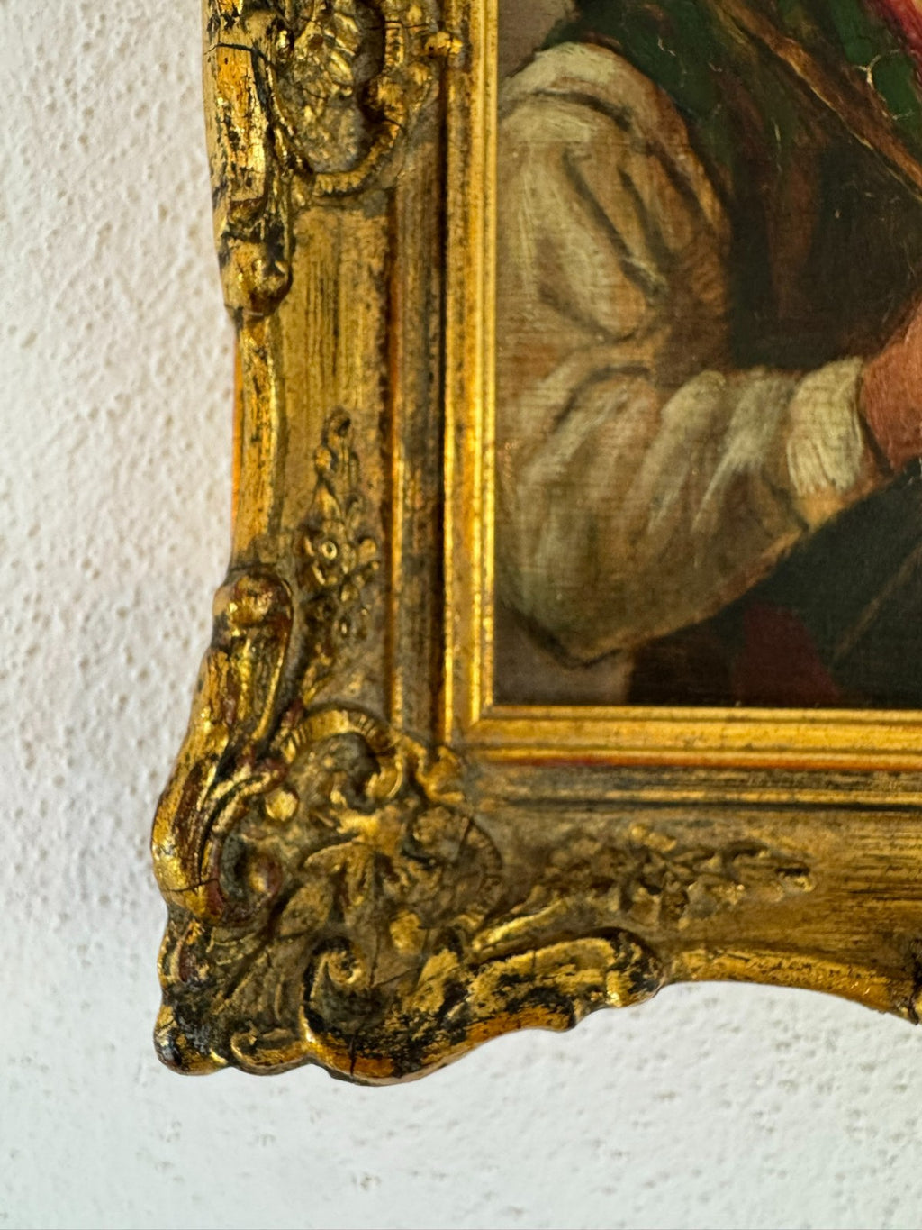 Ölgemälde Portrait Jäger mit Pfeiffe in Prunkrahmen signiert Mt Brauer München