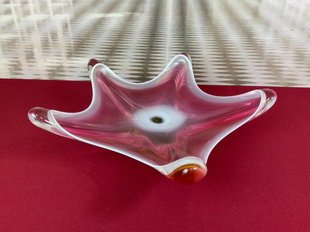 Grosse Medusenschale Schale aus Glas Mundgeblasen 37cm Durchmesser