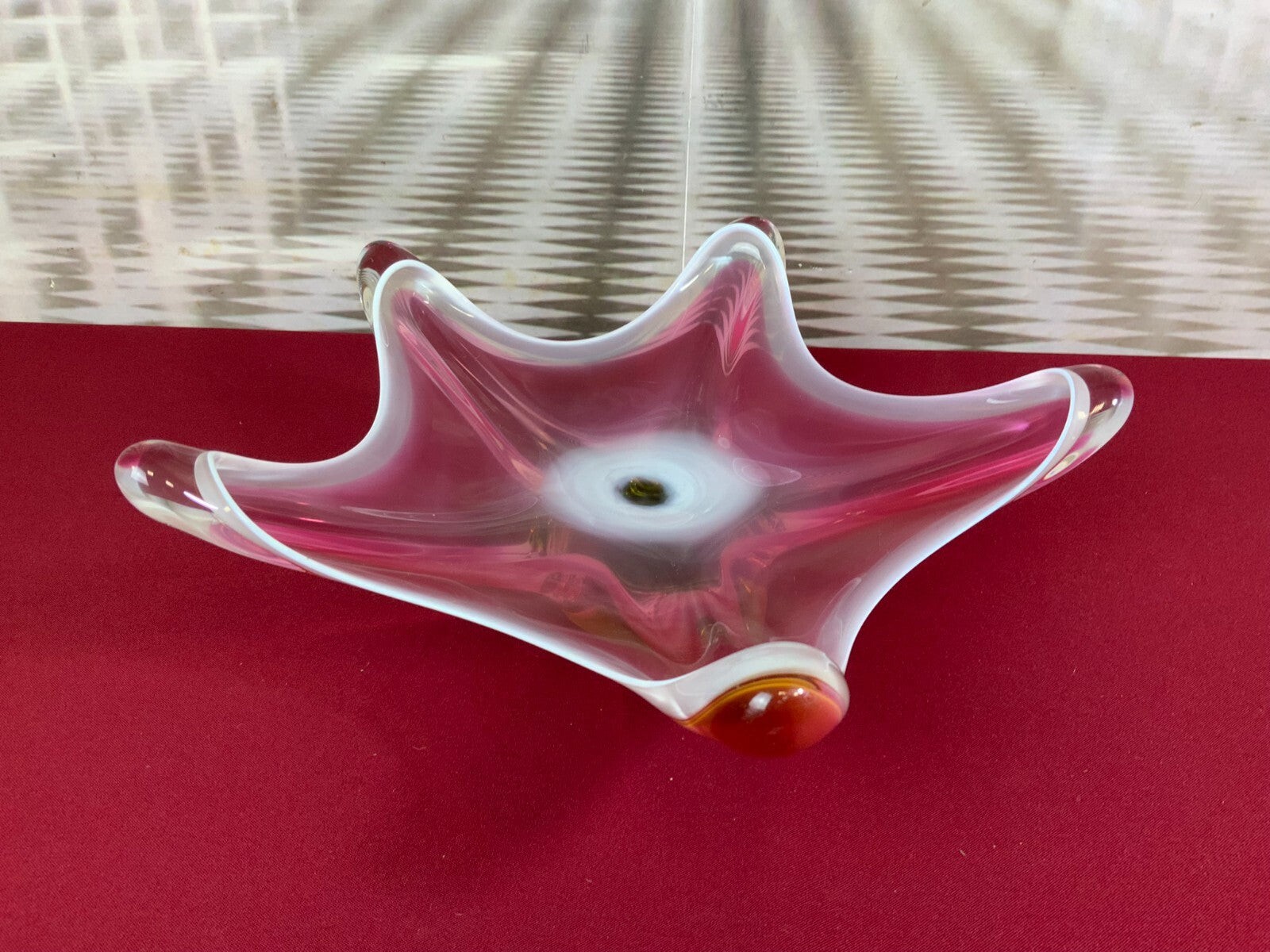 Grosse Medusenschale Schale aus Glas Mundgeblasen 37cm Durchmesser