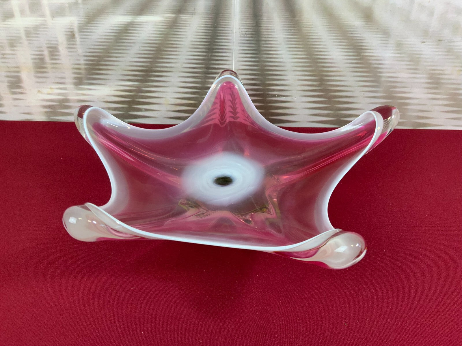 Grosse Medusenschale Schale aus Glas Mundgeblasen 37cm Durchmesser