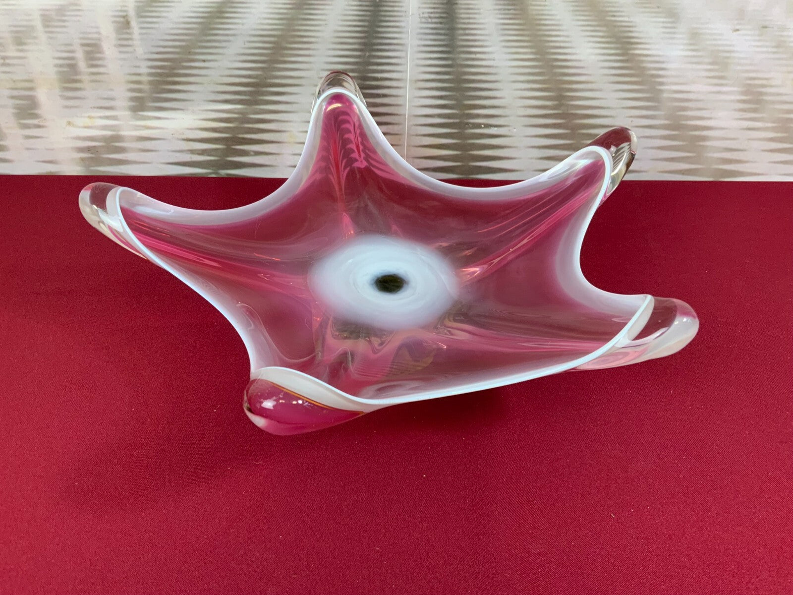 Grosse Medusenschale Schale aus Glas Mundgeblasen 37cm Durchmesser