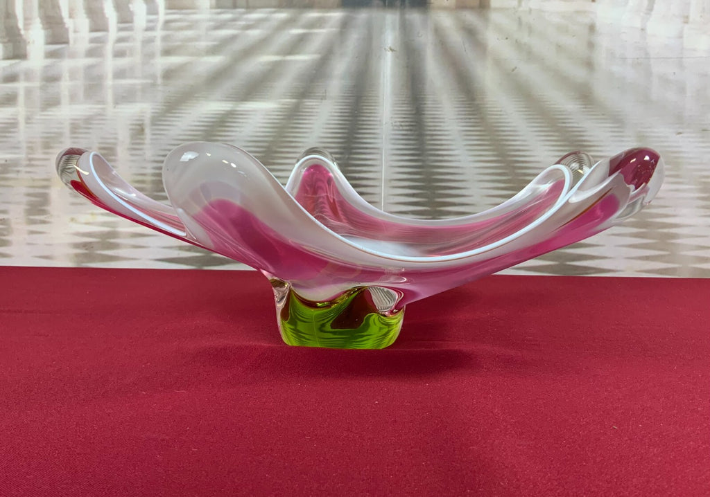 Grosse Medusenschale Schale aus Glas Mundgeblasen 37cm Durchmesser