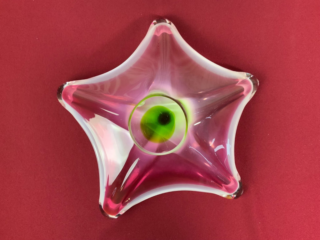 Grosse Medusenschale Schale aus Glas Mundgeblasen 37cm Durchmesser