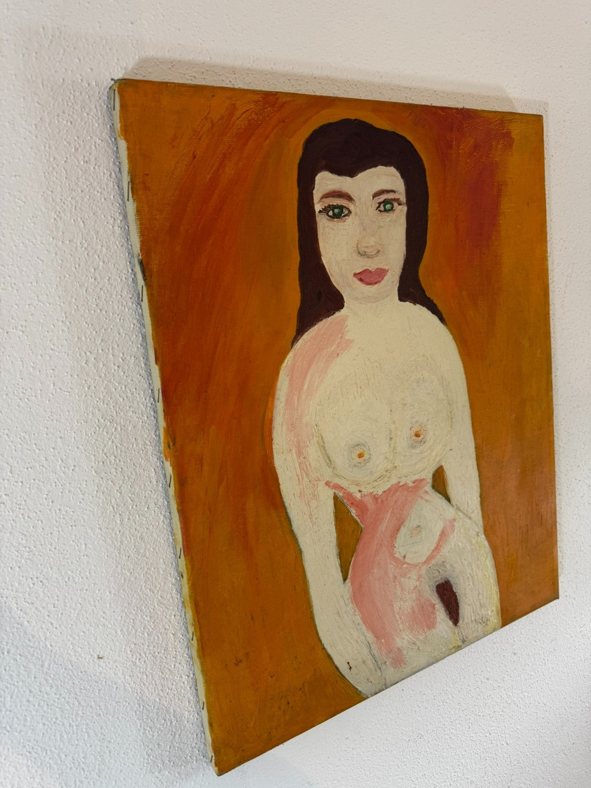 Ölgemälde Erotik Stilisierter Akt Nackte Frau