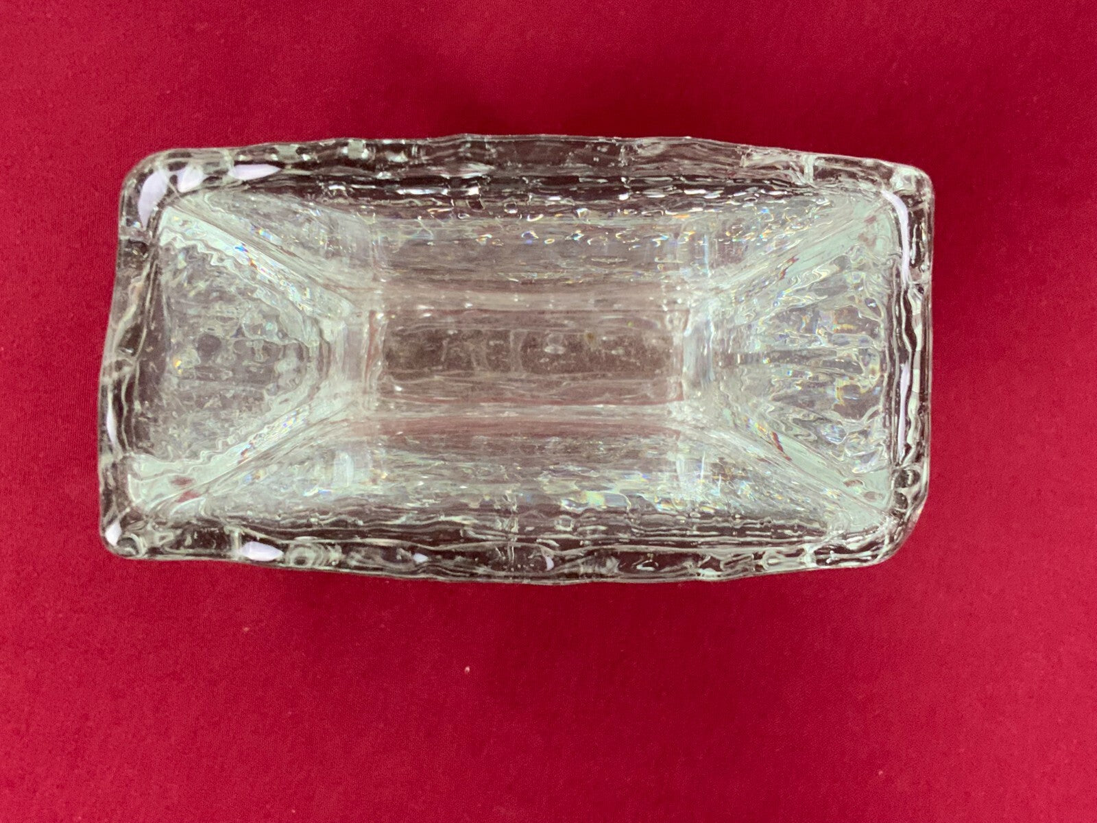 Beranek Glas Vase massiv gearbeitet 2kg 22cm hoch