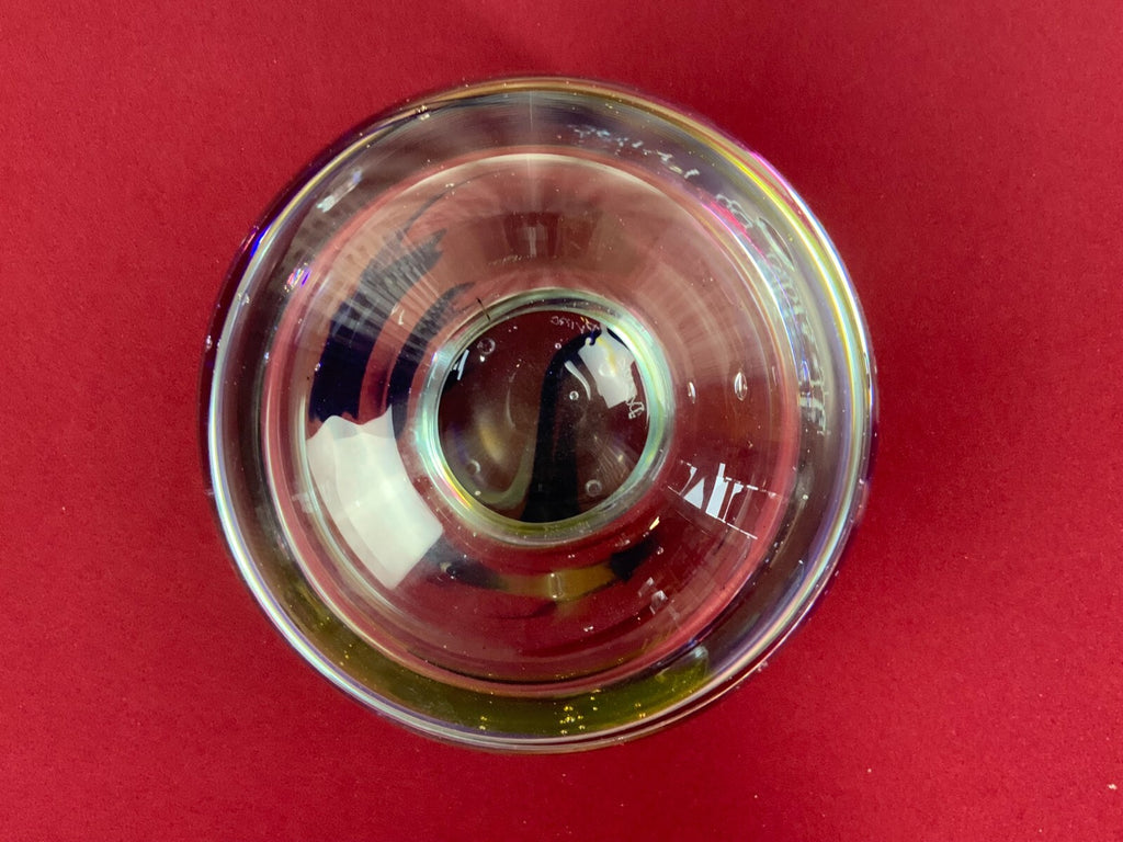 Massive Vase Kugelvase Glas handgearbeitet 7,1kg 19cm hoch Princ Glass