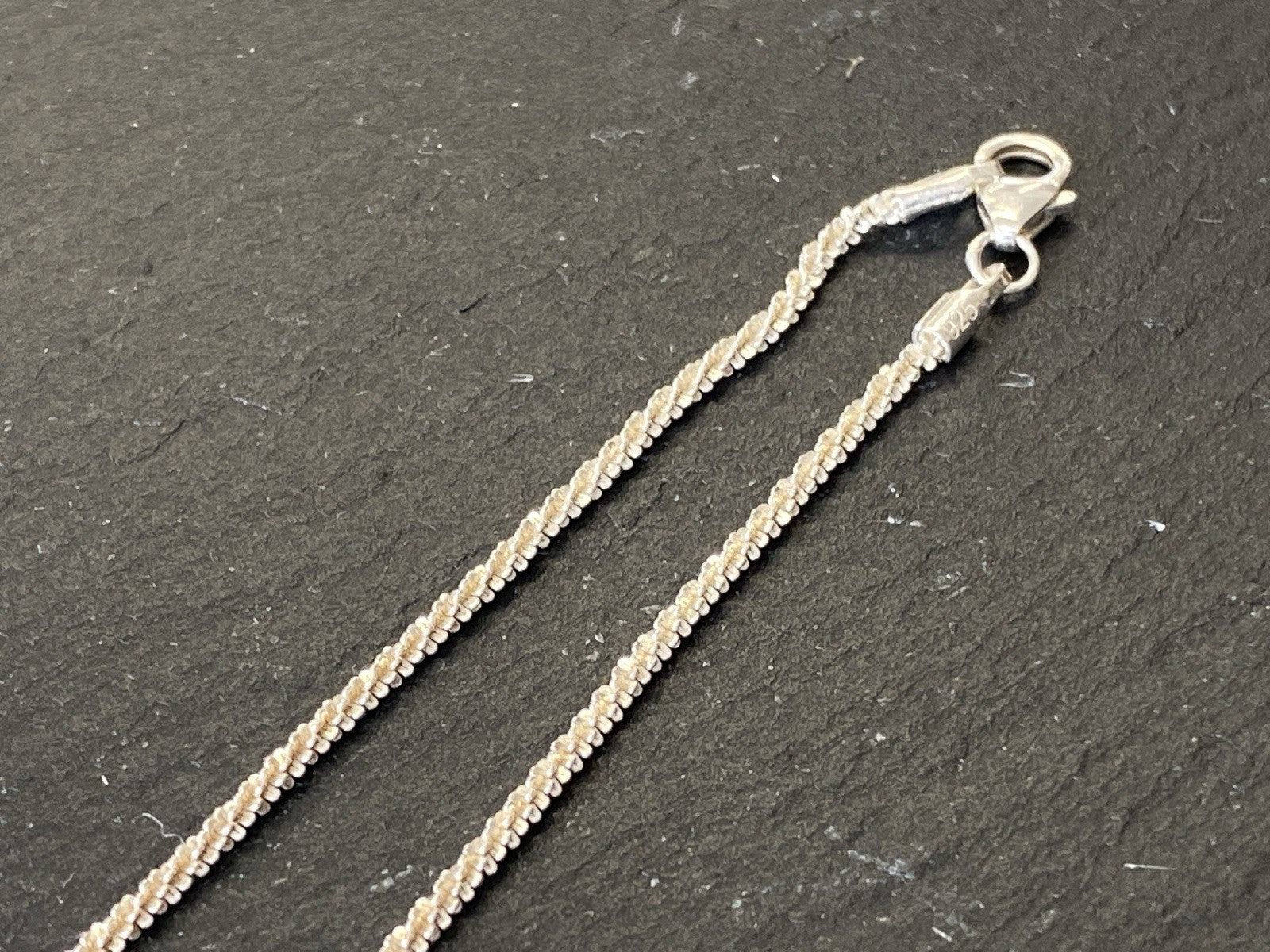 Modeschmuck Halskette Anhänger 925 Sterling Silber Kunststeine künstlich