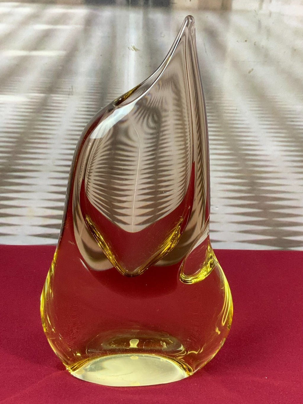 Zbs Böhmen Vase Tischvase aus Glas Künstlerglas 28cm hoch 1,9kg