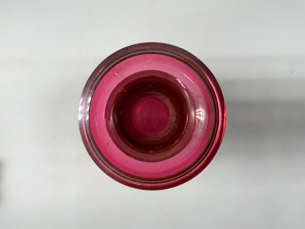 Vintagekaraffe Flasche aus Glas Likörkaraffe feines Dekor 34cm hoch