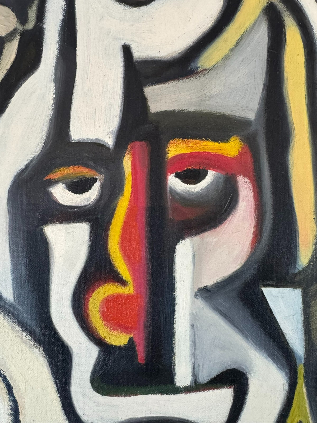 Modernes Ölgemälde Stilisiertes Portrait
