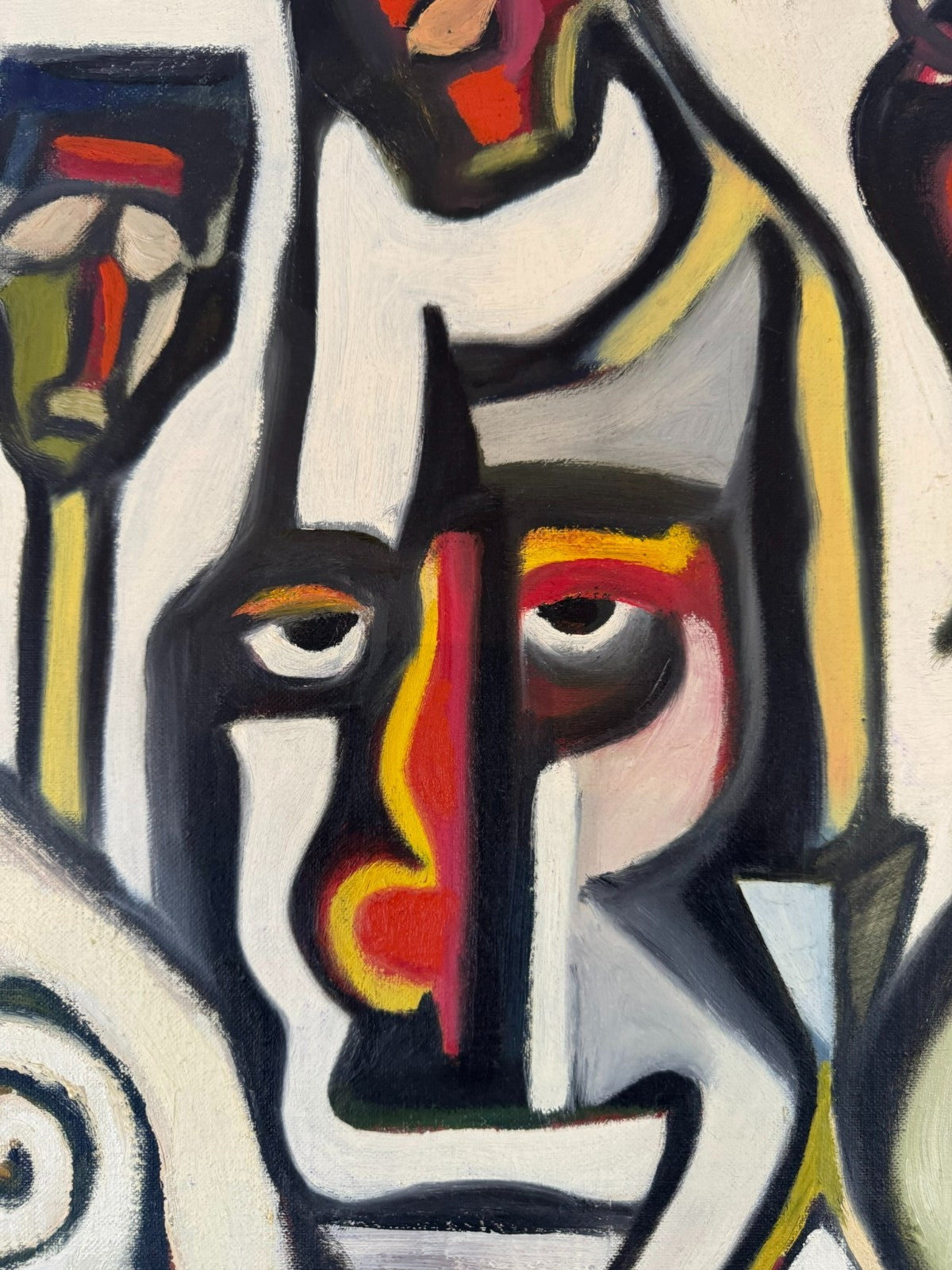Modernes Ölgemälde Stilisiertes Portrait