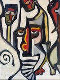 MODERNES ÖLGEMÄLDE STILISIERTES PORTRAIT