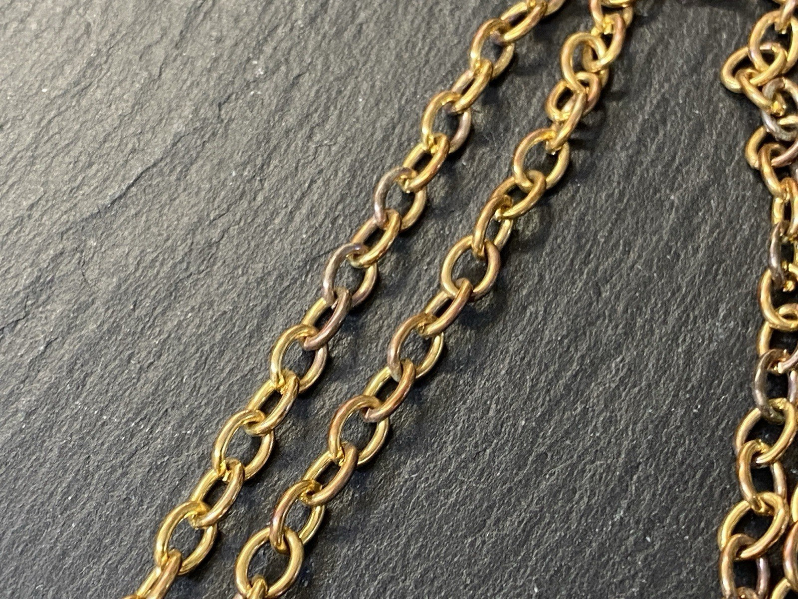 Massive Kreuz Kette Senso Di Donna Rauchquarz vergoldet Metall