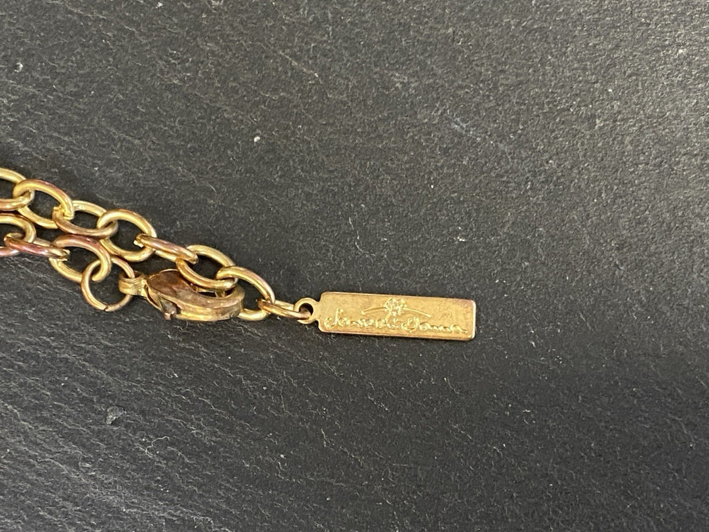 Massive Kreuz Kette Senso Di Donna Rauchquarz vergoldet Metall