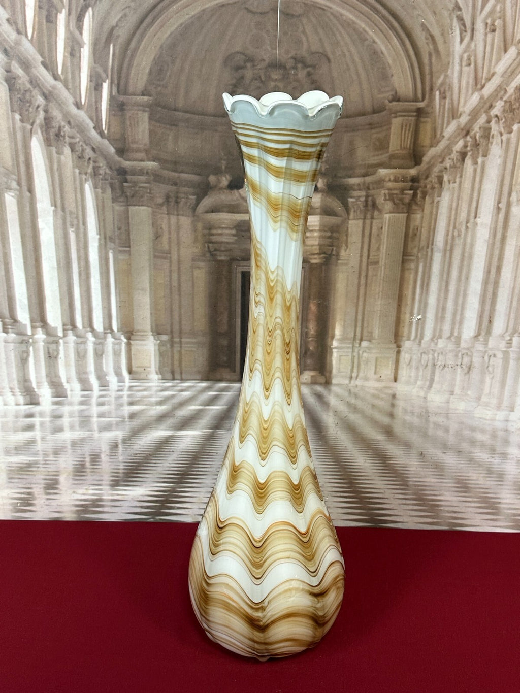 Vintage Bodenvase grosse Vase aus Glas Wohl Murano Mundgeblasen H/du 74x22cm