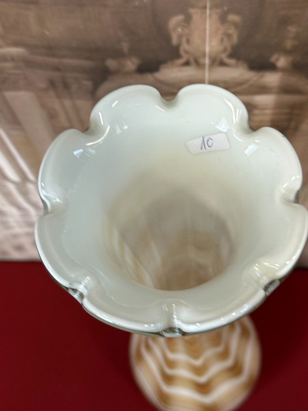 Vintage Bodenvase grosse Vase aus Glas Wohl Murano Mundgeblasen H/du 74x22cm