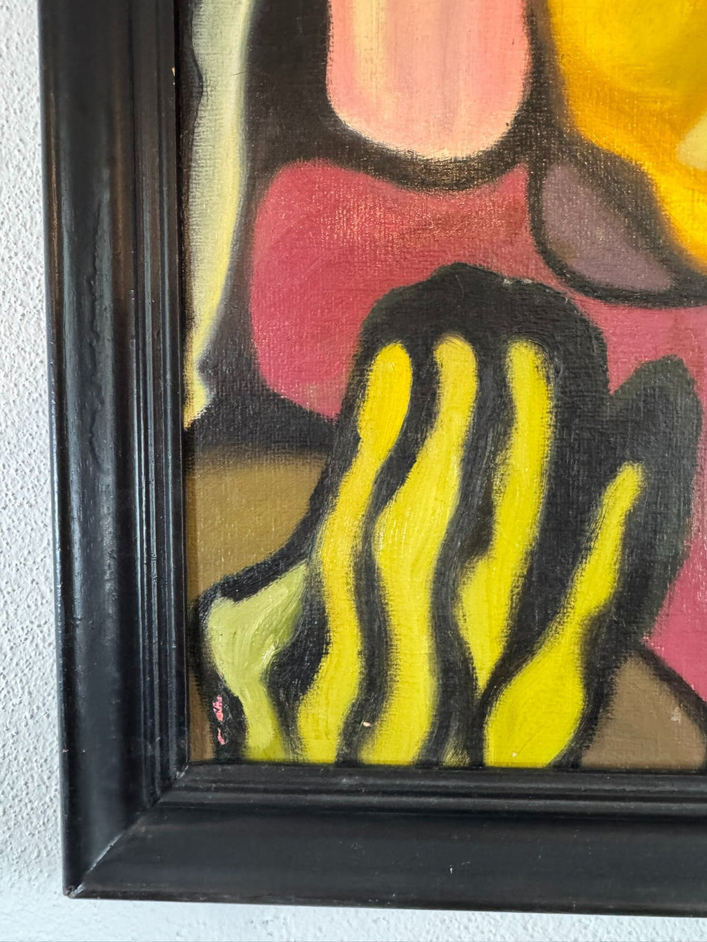 Modernes Gemälde Portrait Personen signiert Huber 1980