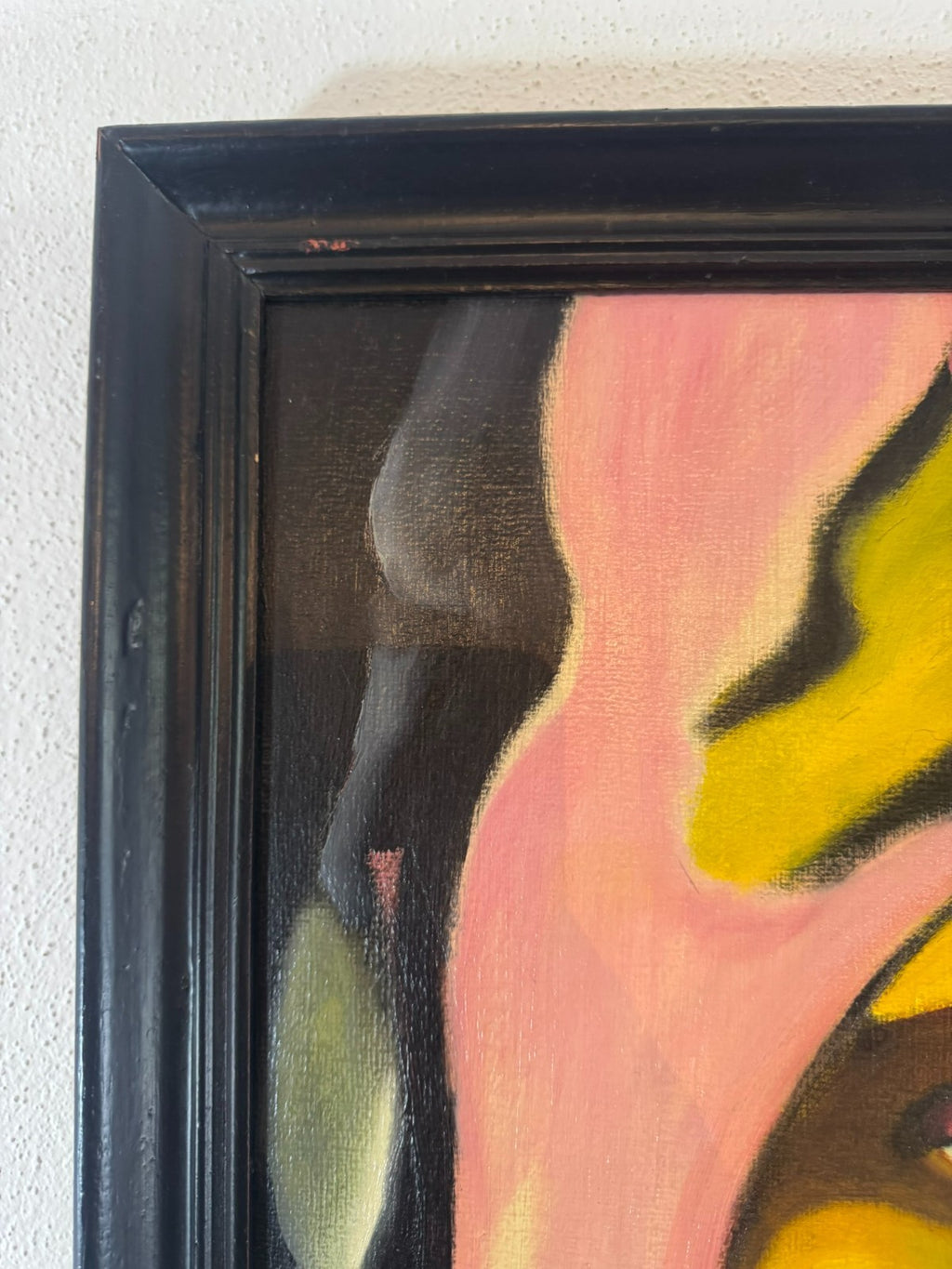 Modernes Gemälde Portrait Personen signiert Huber 1980