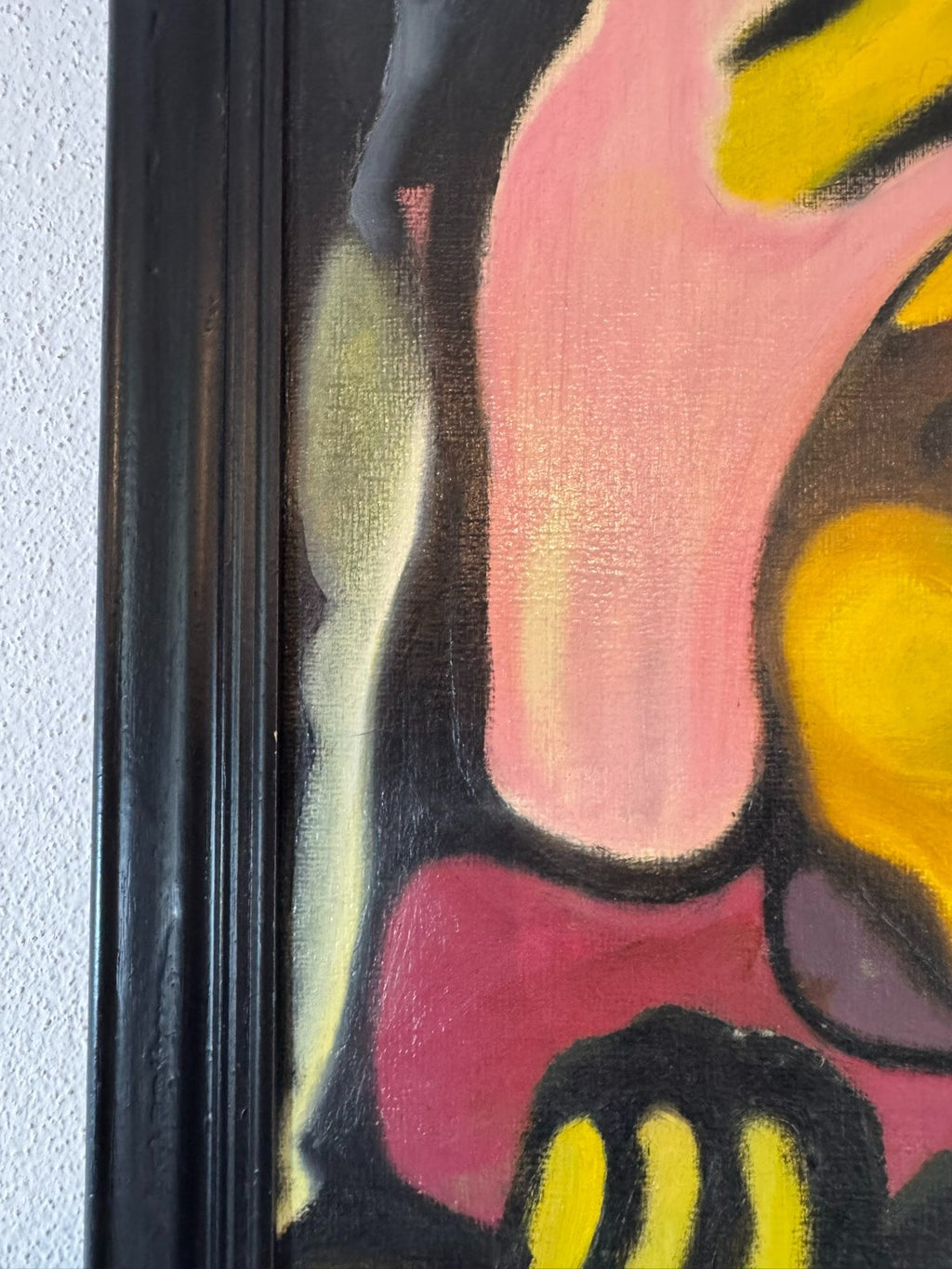 Modernes Gemälde Portrait Personen signiert Huber 1980